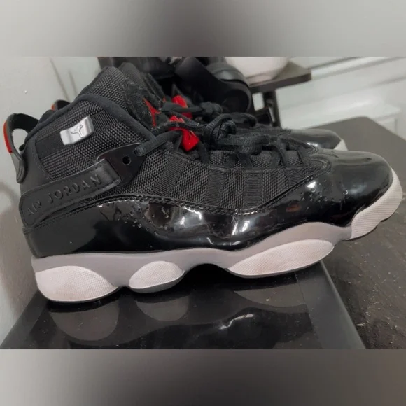 Jordan Kids Black and Red Sneakers - Picture 4 of 6